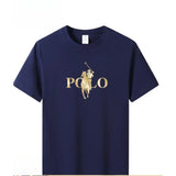 Summer Trendy Brand Men's Clothes Business Casual Short-sleeved T-shirt Slim Fit and Versatile Crew Neck Top Breathable T-shirt