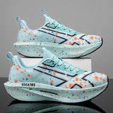 Men's Breathable Road Running Shoes - Shock-Absorbing and Wear-Resistant Soles, Eva Cushioning Pads, Lightweight Low-Top Sneakers with Striped Design, Suitable for Gym, Jogging and Everyday Wear, Stylish Sporty Style, with Ev