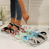 Women's Platform Wedge Sandals with Open Toe and Ankle Strap, Casual Summer Footwear