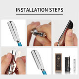 1Pc New Pro Wood Handle Baber Straight Razor Manual Zinc Alloy Beard Shaving Knife Holder For Men Salon Hair Removal Tools