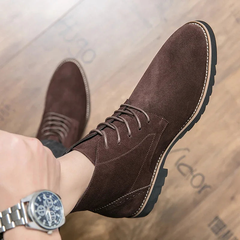 Pointed Toe Chelsea Boots Leather Men Winter Boots Winter Shoes for Men 2025 Male Boots Mens Ankle Shoes Zapatillas Male Hombre