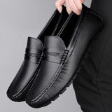 Luxury Brand Soft Sole Loafers Man Casual Shoe Flats Leather Shoes for Men Moccasin Business Dress Formal Soft Sole Low Shoes