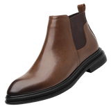 Autumn And Winter Fashionable Men's Leather Casual Ankle Boot Classic Business Formal Boots Comfortable And Anti-Slip Flat Boots