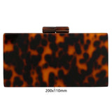 2026 New Acrylic Leopard Luxury Wedding Chain Handbag Women Box Clutch Evening Bags Chic Party Shoulder Crossbody Bags Ladies Dinner Dress Purses