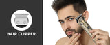 HIENA Beard Trimmer for Men Electric Razor Shaver Cordless Hair Clipper Shaving Kit for Mustache Body Nose Ear Hair Cordless