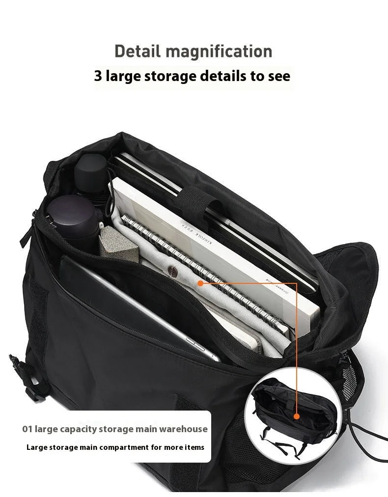 Causal Nylon Shoulder Man Bag Japanese Teenager School Laptop Sling Men's Bag Streetwear Travel Cross Bag Messenger Bags for Men