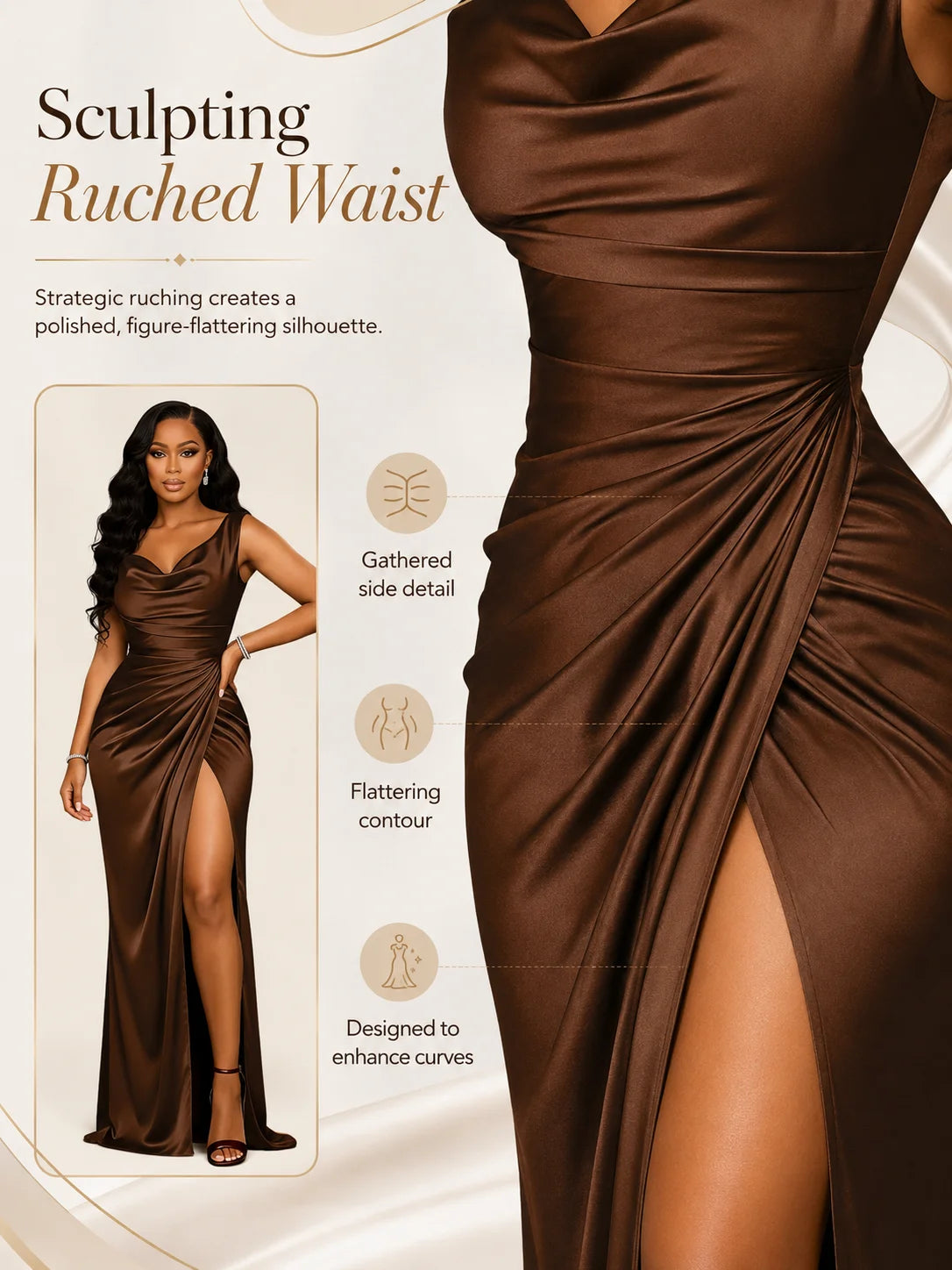 Women Sleeveless High Waist Maxi Dress, Sexy High Slit Bodycon Long Evening Gown, Elegant Party Wedding Guest Vacation Formal Dresses
