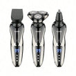 Men's 3 In 1 Electric Shaver Portable Travel Grooming Tool 1 Unit Birthday Gift Whole Body Washable 3D Floating Head Multi-function Beard Nose Hair Trimme Rechargeable Floating Blade Beard Nose Hair Trimmer Father's Day