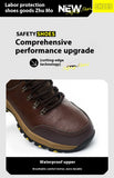 Waterproof Leather Indestructible Men Work Safety Boots Outdoor Military Boots Anti-smash Anti-puncture Industrial Shoes Male