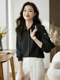 New elegant Women Blouses ladies shirts Blusas Mujer Long Sleeve Shirts causal Tops