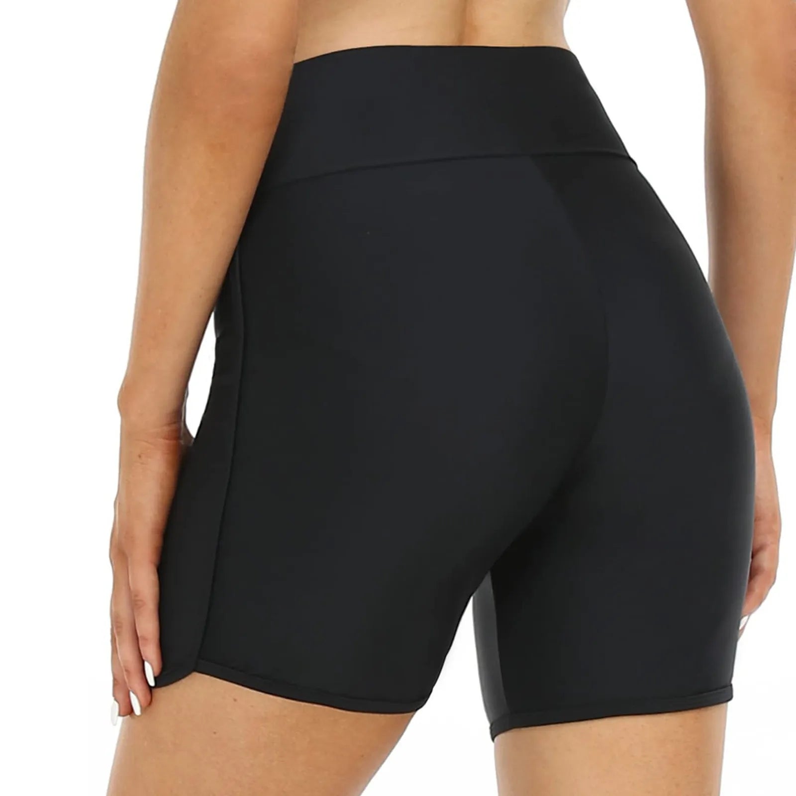 Womens High Stretchy Swim Bottoms Swimming Trunks Boyshorts Summer High Waist Bikini Bottom Bathing Suit Beach Swim Shorts