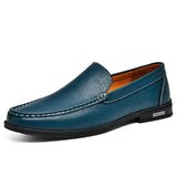 Genuine Leather Men Footwear Slip on Office Man Formal Shoes Wedding Party Men Dress Shoes Breath Driving Lazy Loafers Moccasins