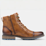 Spring Leather Boots with Zipper Classical Men Boots 2026 Fashion Comfortable Ankle Boots