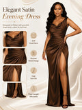 Women Sleeveless High Waist Maxi Dress, Sexy High Slit Bodycon Long Evening Gown, Elegant Party Wedding Guest Vacation Formal Dresses