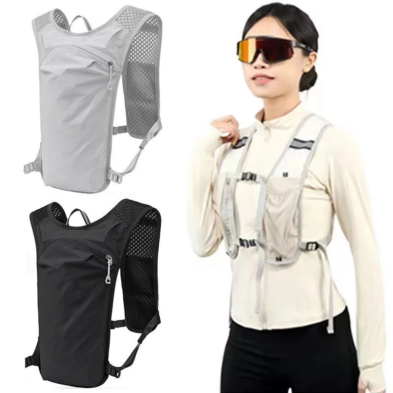 Women Men Running Hydration Vest Camping Hydration Bladder Bag Water Pack Backpack Vest for Trail Hiking Gear Cycling Jogging