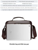 Men's Retro Messenger Bag with Waterproof Design, Large Capacity Laptop Briefcase for Office Work, Travel and School