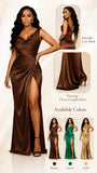 Women Sleeveless High Waist Maxi Dress, Sexy High Slit Bodycon Long Evening Gown, Elegant Party Wedding Guest Vacation Formal Dresses