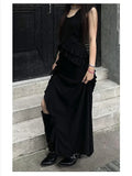 Woman Black Punk Knee High Platform Low Heel Trend Punk Gothic New Rock Leather Fashion Women Chunky Knight Motorcycle Footwear