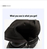 Women's 2025 New Niche Internet Celebrity Muffin Platform Locomotive Punk Goth Lace-up Medium Boots