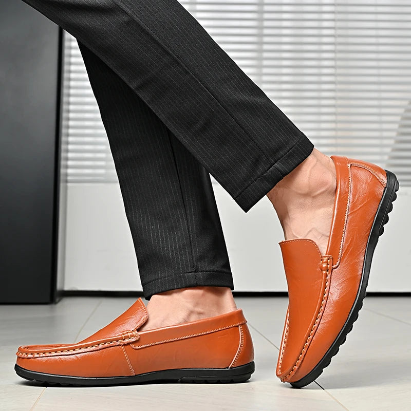 Hot-selling Men's Casual Shoes PU Leather Male Loafers New Arrival Moccasins Light Comfortable Man Driving Wedding Flats Slip-On