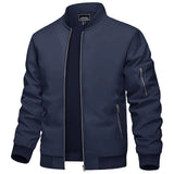 TACVASEN Men's Flight Jacket Summer Autumn Thin Lightweight Casual Windbreaker Multi-pockets Full Zip Up Varsity Baseball Jacket