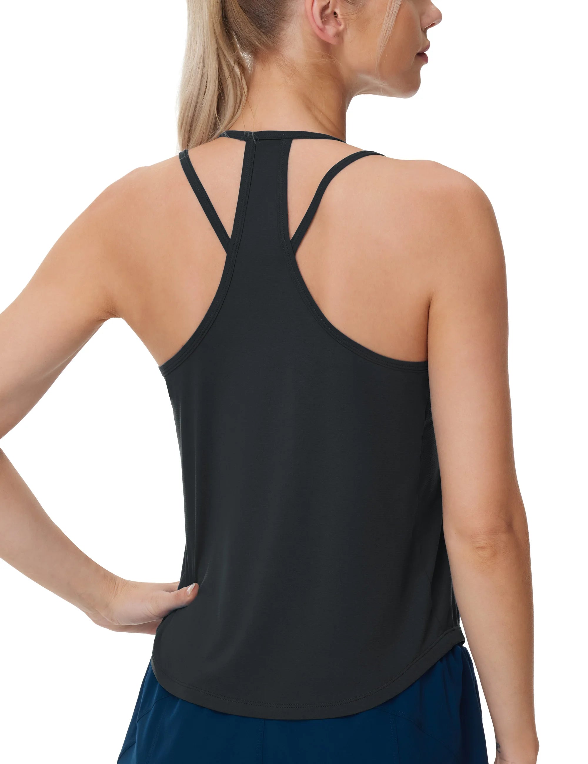 THE GYM PEOPLE Womens Racerback Workout Tank Tops Lightweight Stretchy Sleeveless Running Athletic Yoga Tee Shirts