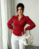 Fashion women Blouses and Shirts White Long Sleeve Blouse 2026 New Spring Autumn Basic Tops Chic Women's Shirt for Women office