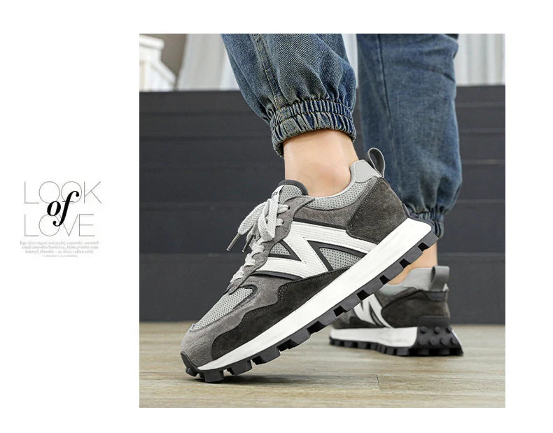 Men New Breathable Sneakers High-end Sport Balance Fashion Shoes for Men Trend Luxury Sneakers Women  Zapatos Altos Hombre