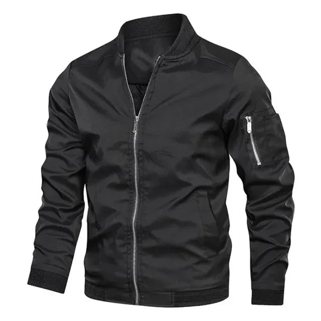 Spring Autumn Men's Windbreaker Jacket Casual Lightweight Jacket For Men Sports Zip Up Coat with Pockets Clothing