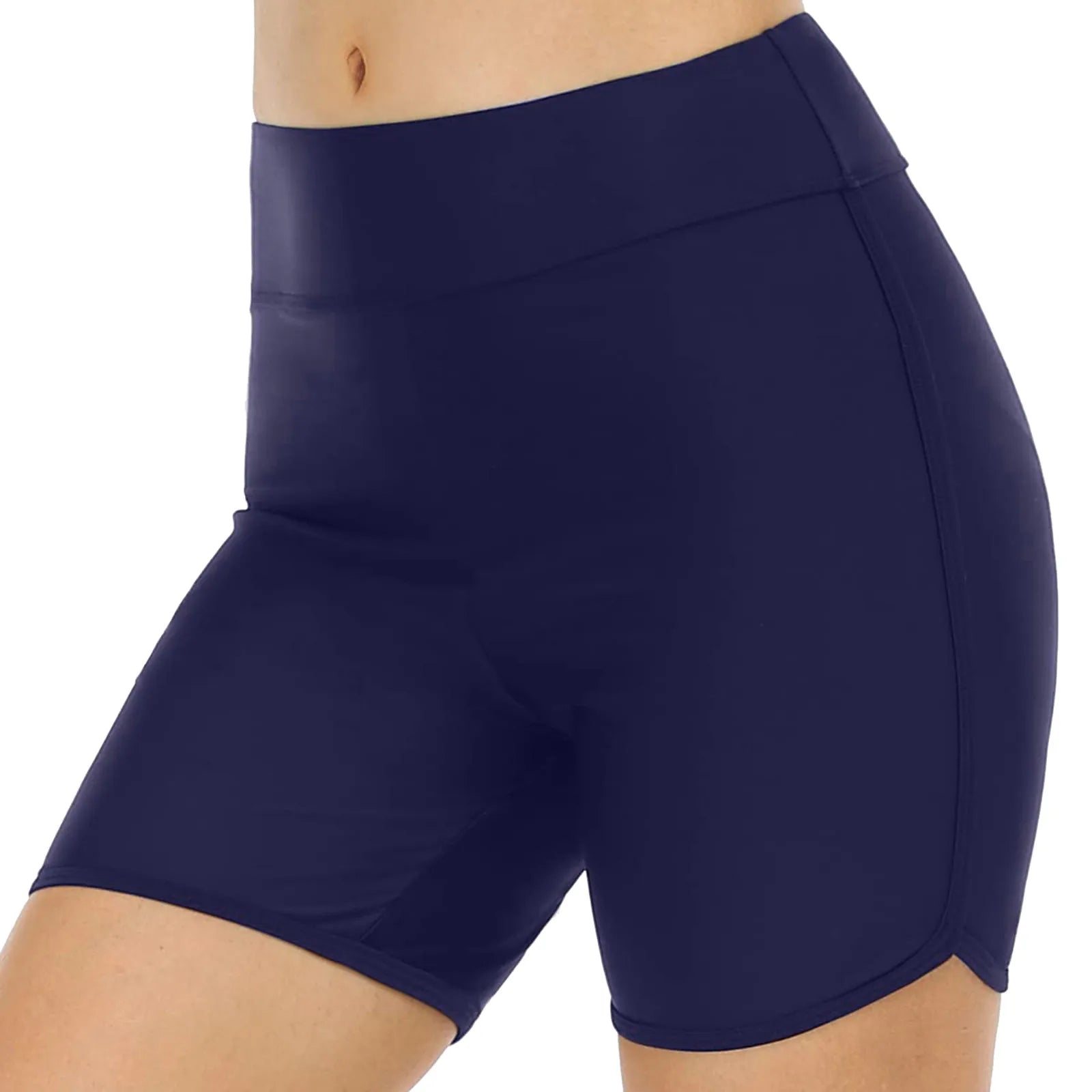 Womens High Stretchy Swim Bottoms Swimming Trunks Boyshorts Summer High Waist Bikini Bottom Bathing Suit Beach Swim Shorts