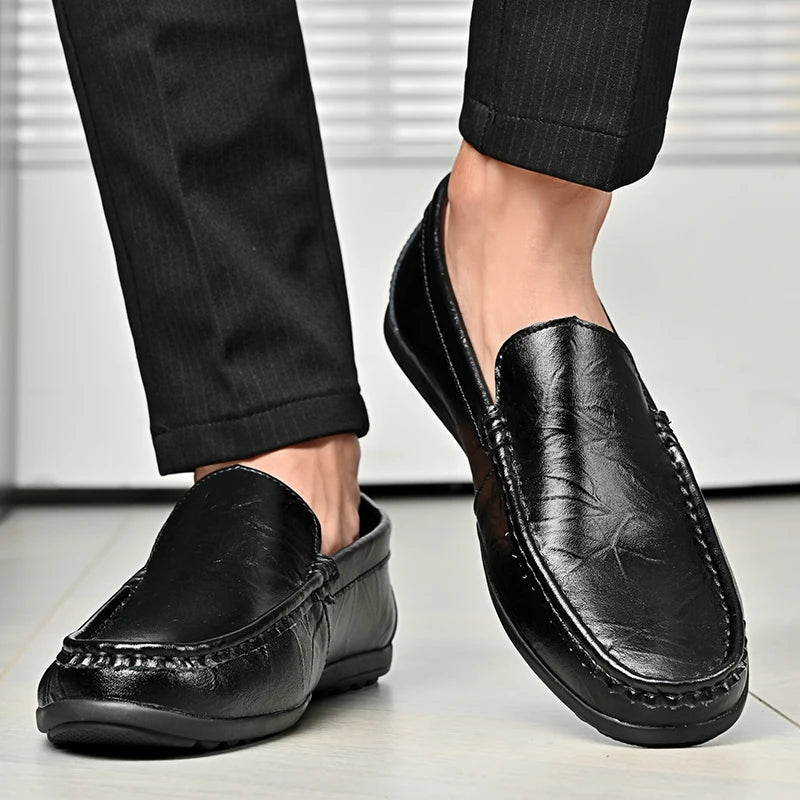 Hot-selling Men's Casual Shoes PU Leather Male Loafers New Arrival Moccasins Light Comfortable Man Driving Wedding Flats Slip-On