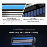 Safety Razor With 3/6/12/18/24/36Pcs 6 Layer Stainless Steel Shaving Cartridges For Men Women Hair Removal Shaving▪