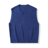Men's Casual Sweater Vest Warm and Comfortable Vest in Autumn and Winter Sleeveless O-neck Basic Pullover Sweater