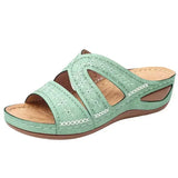 Summer 2025 women's sandals with exposed toes, retro anti slip leather casual women's fashionable versatile sandals