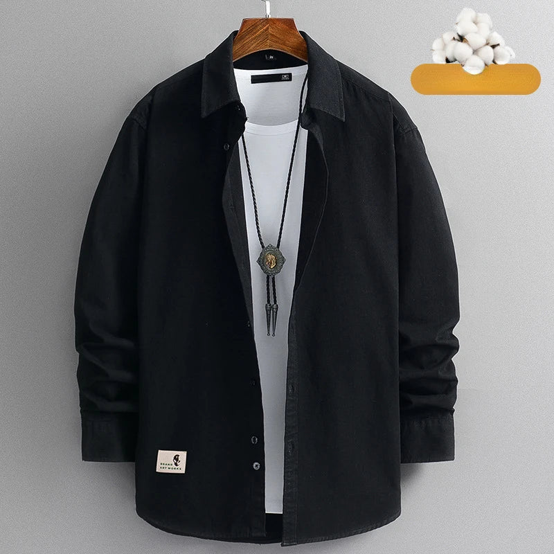 2022 Mens Harajuku Colors Oversized Shirt  100% Pure Cotton Men Korean Fashion  Long Sleeve Shirts Male Button Up Shirts Blouses