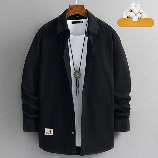 2022 Mens Harajuku Colors Oversized Shirt  100% Pure Cotton Men Korean Fashion  Long Sleeve Shirts Male Button Up Shirts Blouses
