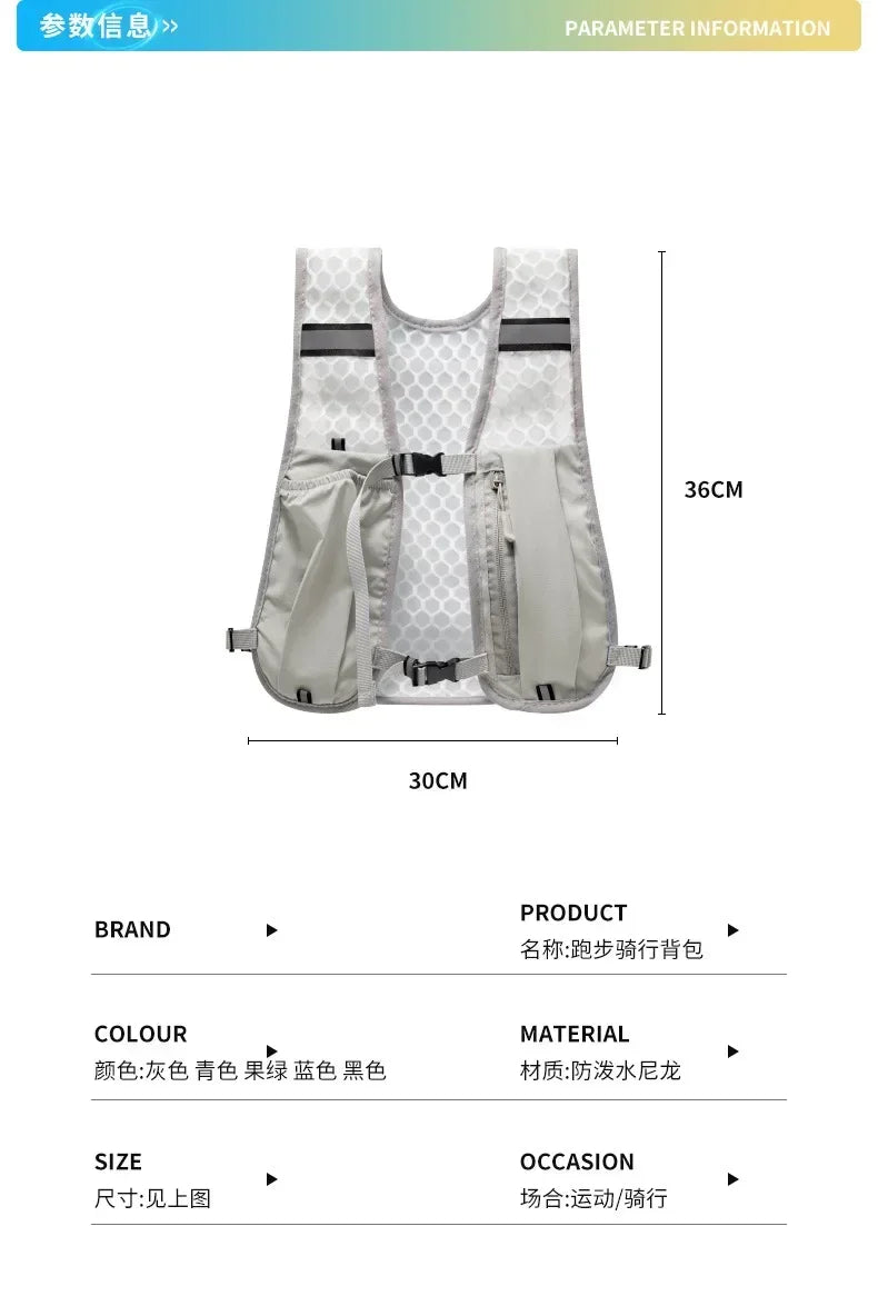 Women Men Running Hydration Vest Camping Hydration Bladder Bag Water Pack Backpack Vest for Trail Hiking Gear Cycling Jogging