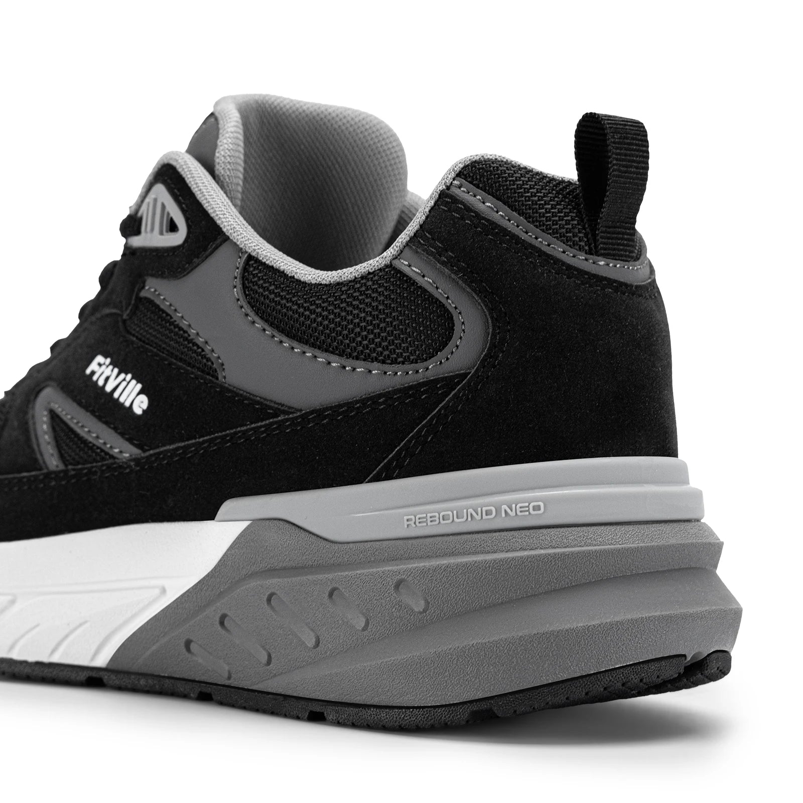 FitVille Newest Walking Shoes for Men Wide Width Sneakers with Arch Support for Flat Feet Heel Pain Relief Plantar Fasciitis
