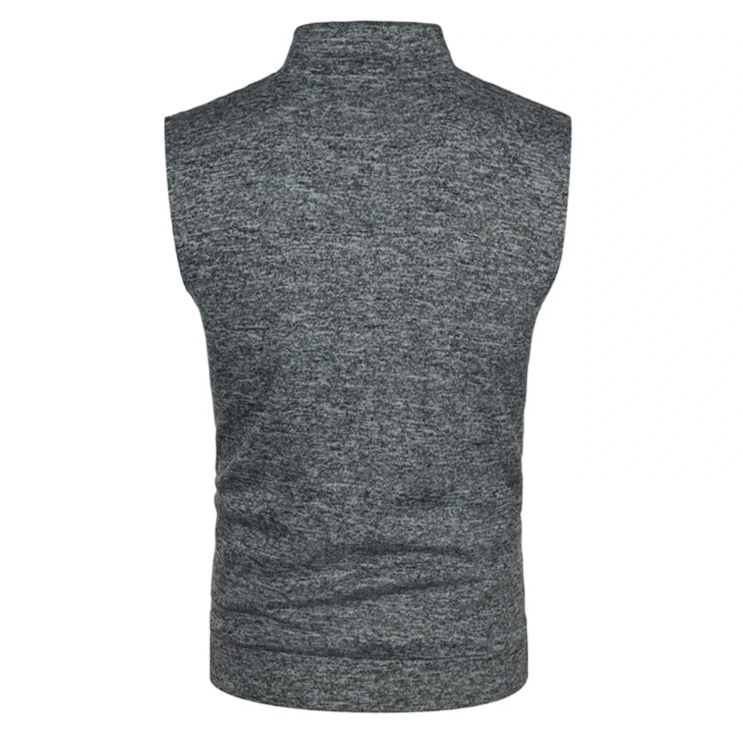 Autumn winter men's knit velvety fashion zipper top vest