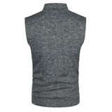 Autumn winter men's knit velvety fashion zipper top vest