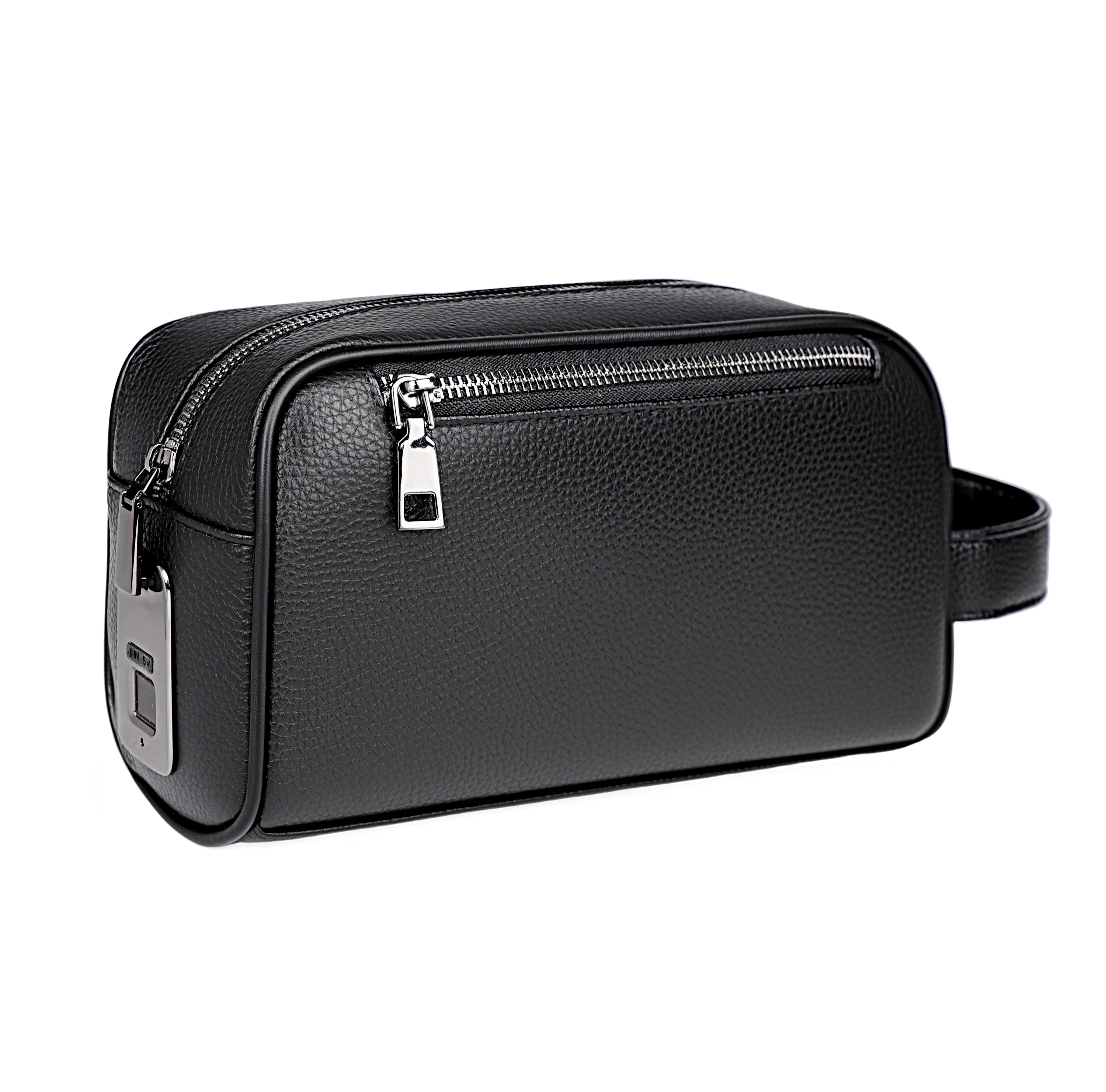Male Long Money Wallets Mobile Phone Pouch Men Messenger Bag Anti-Theft Men's Fingerprint Lock Bags for Men Leather Hand Bag