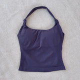 DL 0GO Longline Strappy Top Gym Sports Top Women Seamless Yoga Tank Sportswear Gym Clothing Running Workout Halter