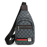 Men's Multifunction Messenger Bag Shoulder Cloth Chest Bags Crossbody Casual Handbag with Earphone Hole