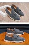 Fashion Men's Casual Shoes Suede Leather Men Classic British Style Tassels Loafers Moccasins Mens Outdoor Driving Flats