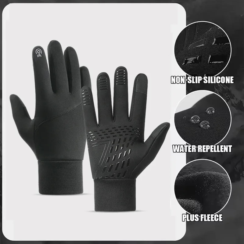 Autumn Winter Outdoor Cycling Gloves Gym Fitness Sports Running Warm Touch Screen Nonslip Gloves Motorcycle Gloves Men Women