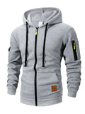 2025 New Autumn Men Sweatshirts Long Sleeve Jacket Hoodie Zipper Closure Jacket Male Hoodies Sweatshirt Slim Fit Male Clothing
