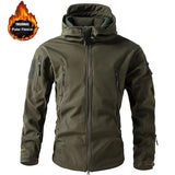 Men's Winter Autumn Warm Softshell Fleece Hood Cargo Jackets Camping Hiking Climbing Hunting Fishing Outdoor Windproof M-5XL