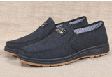Men Canvas Slip On Shoes Breathable Non Slip Casual Walking Elderly Father Cloth Footwear