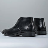 Men's Pointed Toe Ankle Boots Lace‑Up Leather Business Formal Dress Shoes Male High Top Footwear Man Chelsea Boots Comfy Botas