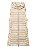 NewBang Women Sleeveless Long Waistcoat Autumn Winter Ultra Light Down Vest With Hooded Female Portable Duck Down Coat
